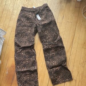 Garage Leopard Print Pants - size 00 - NWT